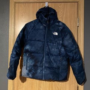 The North Face, reversible blue jacket. Big boys size XL (14/16)